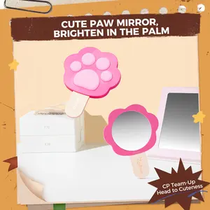 Disney Zootopia Paw Paw Series Cute Paw Handheld Mirror Compact Size Portable Design For Daily Makeup Touch-Ups Skin Checks Suitable For Home Travel,Holiday & Black Friday