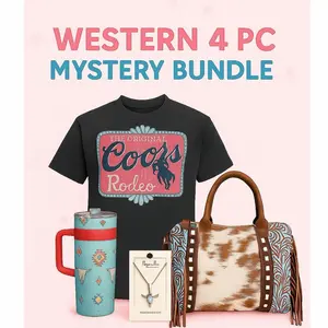 Western Mystery Bundle Box- Western Handbag, Tumbler, Tee, and Accessory Western Mystery Bundle Box- Western Handbag, Tumbler, Tee, and Accessory