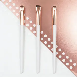 3pcs Eyeliner Brush Angled Eyebrow Brush Thin Blade Eye Brush Brow Filling Shaping Makeup Brush Extra Thin Precise Brush Head Angled Blade Design Easily Draw Eyeliner Fill and Shape Brows Beginner Friendly Clean Lines Cosmetic Brushes