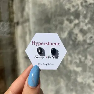 Hypersthene Stud Earrings