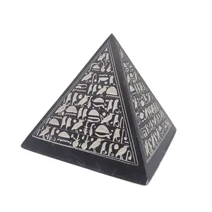 Large Egyptian Pyramid Statue Basalt - 7 Inches