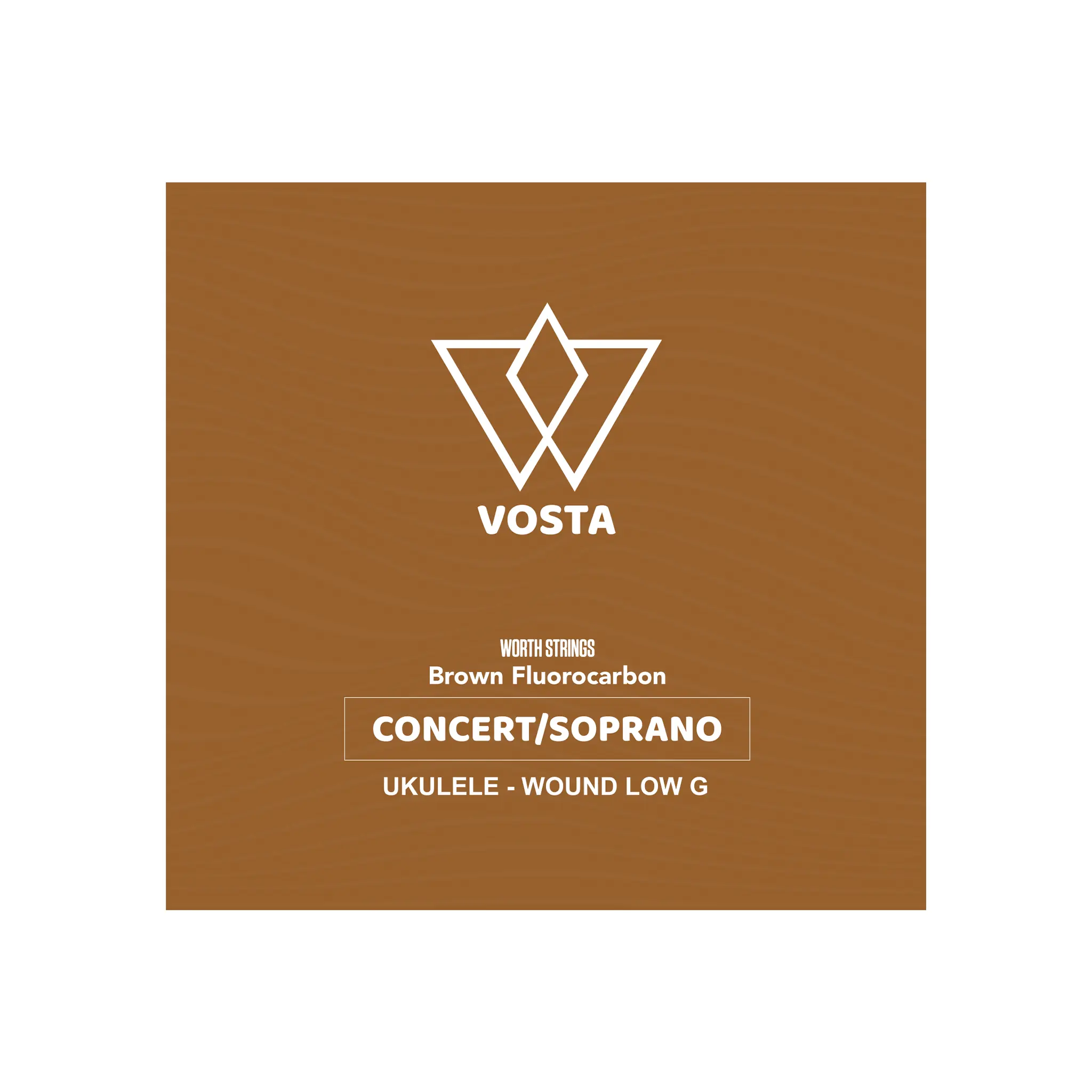 Worth Brown by Vosta Fluorocarbon Soprano/Concert Ukulele Strings - Wound Low G