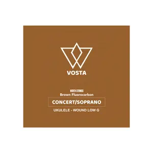 Worth Brown by Vosta Fluorocarbon Soprano/Concert Ukulele Strings - Wound Low G