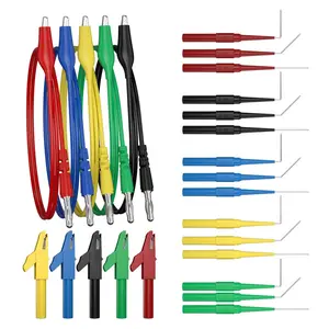 Test Lead Kit 25pcs Clip to 4mm Banana Plug Test Probe Back Probes Kit Test Pins for Automotive Repair Diagnosis Tools Set JT8006
