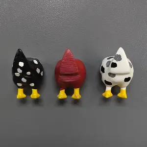 Chicken Butt Design Fridge Magnet, 1/3 Counts Creative Art Design Magnetic Sticker, Strong Magnet for Kitchen, Whiteboard, Storage Cabinet, Refrigerator, Decoration