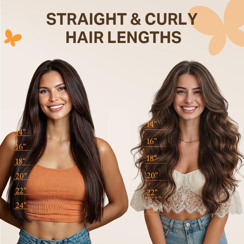 Doores Micro Link Hair Extensions 16-24inch 100% Human Hair Straight for Daily Use & Easy to Comb