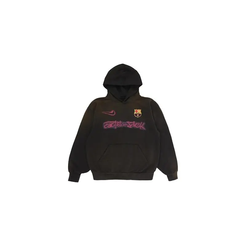 Travis Scott x Nike x FC Barcelona Spray Logo Hoodie Black (men) by StockX Travis Scott x Nike x FC Barcelona Spray Logo Hoodie Black (men) by StockX