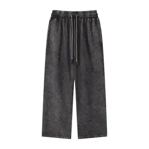 Moxie Blank Acid Wash Straight Leg Pants