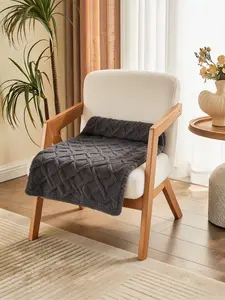 RoseKind -Baby Size Gray (30''*40'')-Cable Knit Fuzzy Throw Blanket, Soft Plush Cozy Flannel Blanket for Couch Bed Sofa.