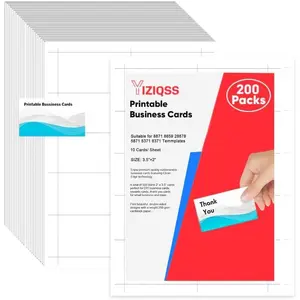 Thick Business Cards 200 Printable Business Card, 3.5" x 2" Business Card Paper Compatible with Laser & Inkjet Printer, Double-sided Printing, Heavyweight, Matte White Paper, (10 Cards/Sheet)