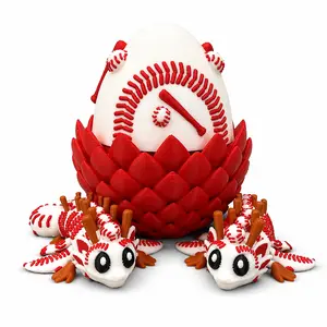 Dragon Egg Baseball with 2 Mini Dragons Inside – Baseball Season Gift for Kids & Sports Fans, Collectible Room Decor, Desk Display, Unique Gift for Birthdays & Holidays