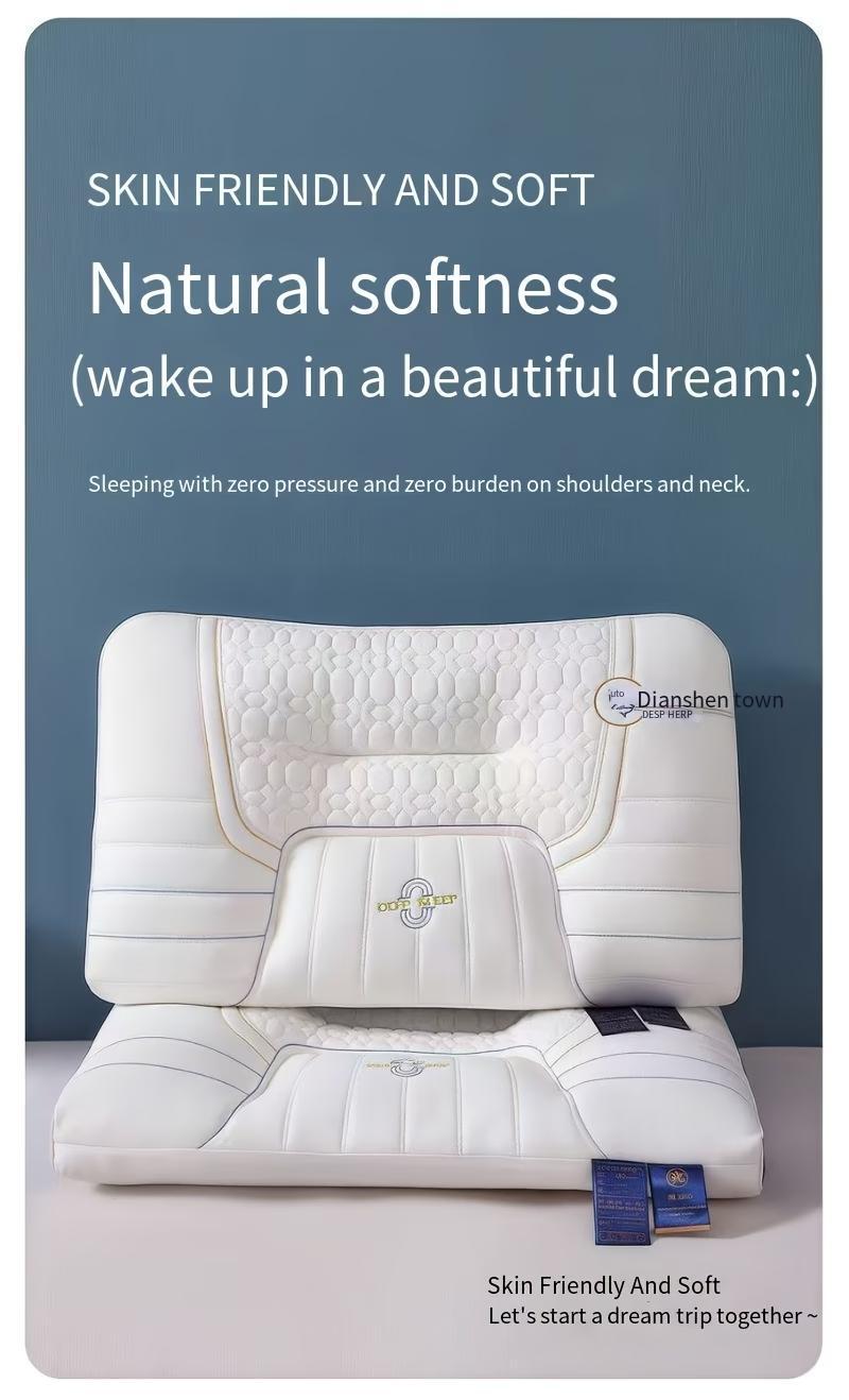 2-Piece 3D Breathable Soft Neck Pillows - All-Season Bedding Linen - Suitable for Home, Travel, Festival Gifting - Special Discount Available