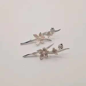 Rare to find Silver brooch design earrings