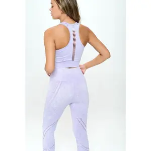 Seamless Two Piece Yoga mineral washed active set