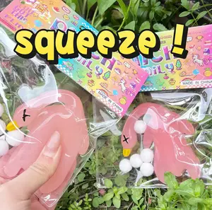 UV-colored roast duck Squishy  Fidget Toy - Iridescent Purple Glitter Stress Reliever Squishy