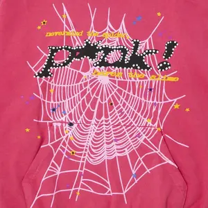Pink Spider Hoodie Youth And Adult, Spiderweb Hoodie Sweatshirt, Unisex Oversized Streetwear Pullover, Hip-Hop Gothic Graphic Top for Couples