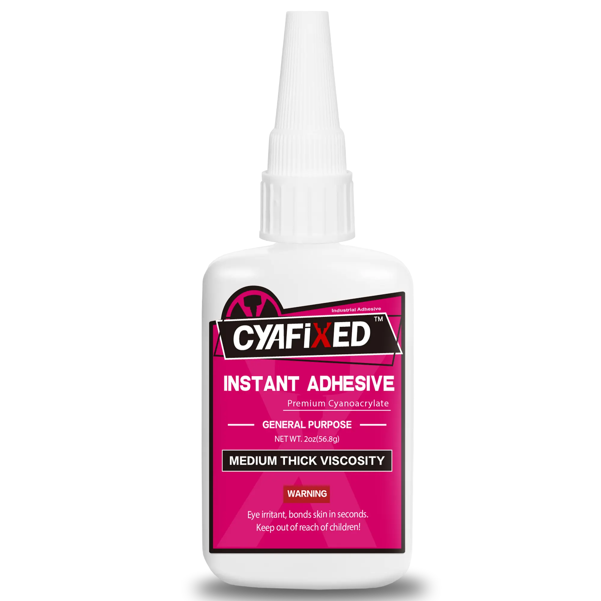 Strong Cyanoacrylate (CA) Super Glue by CYAFIXED, Impact Resistant Medium-Thick Viscosity Instant Adhesive - CA Glue for 3D Printing, Aquascape and Hobby Models
