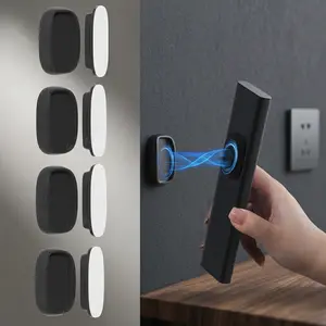 4-Pack Magnetic Remote Holder | No Drill Wall Mount Organizer | Renter Friendly Apartment Must Haves | Home Storage Hack for TV/AC | Room Finds