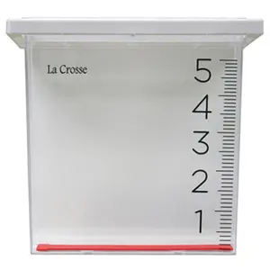 La Crosse 705-109 Clear Plastic Rain Gauge, Tool, Deck Mount
