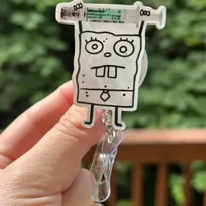 Trendy 2026 Doodle with Dilaudid Syringe- Badge Reel