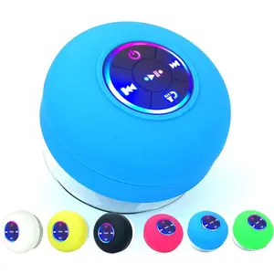 Namohouse Speaker, Shower Speaker  Mini Shower Speaker  with LED Light, Portable Speaker with Suction Cup-Blue