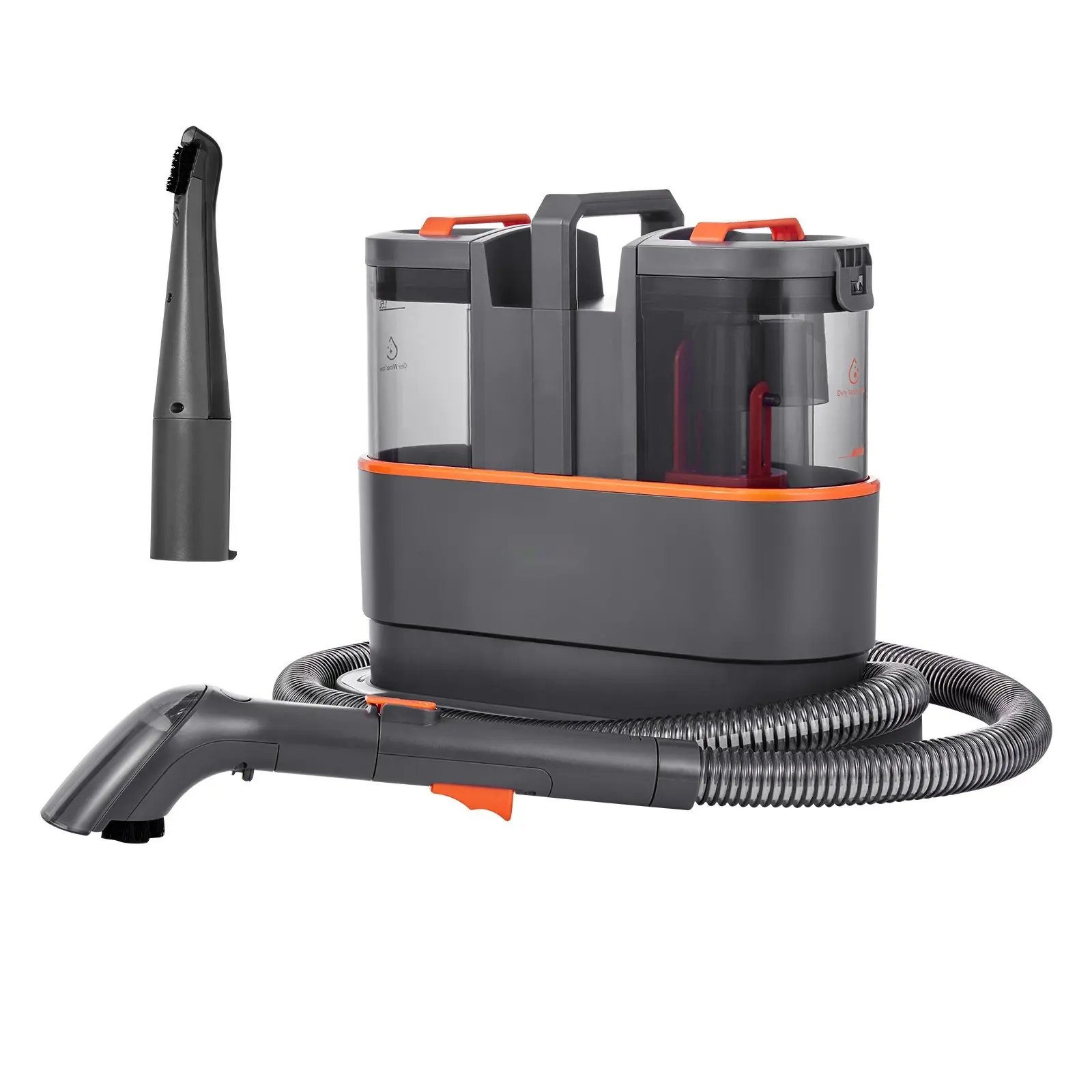 Portable Carpet Cleaner Machine With Dual Water Tank And 11.5KPa Suction, Upholstery Cleaner For Home Use, Heavy Stain Removal, Deep Cleaning, Lightweight Wet Dry Vacuum, Rug And Car Interior Multi Surface Extractor, Easy Drain