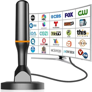 TV Antennas Indoor, Digital Antenna for Smart TV, Tv Antenna for Local Channels, Long Range Receive 4K 1080P Channels HDTV Atenna with Strong Magnetic Base, HD Antenna for TVs Without Cable