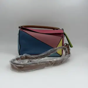 Pre-owned Loewe h3 Puzzle Small Bag — Multicolor Calfskin Handbag & Crossbody 62312