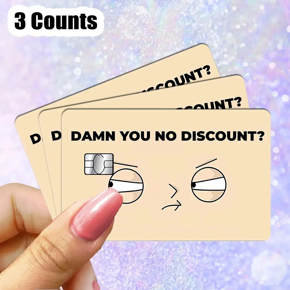 Cartoon Face Pattern Credit Card Skin, Waterproof & Scratch-Resistant Protective Sticker, Decorative Skin for Credit Card, Funny Stickers