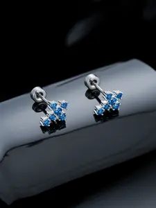 Cross Zircon Earrings Hip Hop Unique Design Fashion Versatile High-End Ear Jewelry Suitable for Daily Wear Gift Idea Statement Earrings