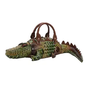 3D Crocodile Shape Handbag for Women | Faux Leather Alligator Crossbody Bag | Unique Animal Purse