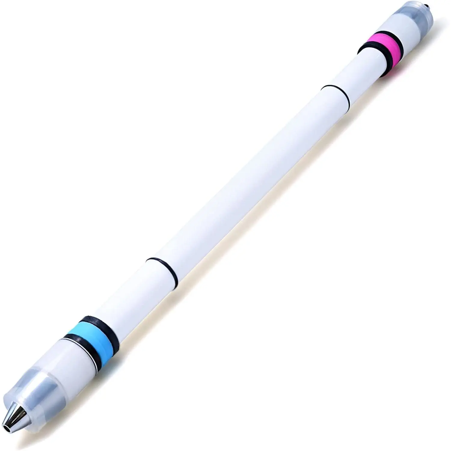Pen Spinning Pens Ivan Emboss Pen Mod, Weighted Spin Trick Pen for Beginner, Blue Pink Grip Penspinning Career Korean Penspinning