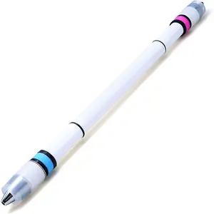 Pen Spinning Pens Ivan Emboss Pen Mod, Weighted Spin Trick Pen for Beginner, Blue Pink Grip Penspinning Career Korean Penspinning