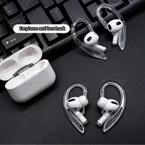 Transparent Ear Hooks Compatible with AirPods Earbuds, Anti-Scratch Tpu Ear Hook Accessories for AirPods 1/2/3, Headphone Ear Covers