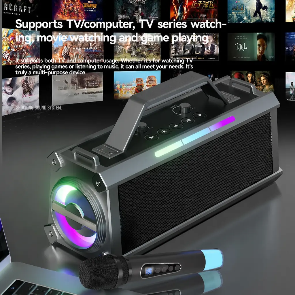 T90 Mini Compact Bluetooth Wireless Portable Speaker - HiFi Stereo Bass Boost, Long Battery Life, Seamless Audio Streaming, Compatible with Smartphones, PC, Laptop - Portable Speakers for Home Use, for Smartphones or Tablets