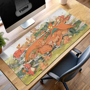 PKM Sleeping Chaariizard Playmat TCG CCG Anime Desk Mat Mousepad Trading Card Game Mat