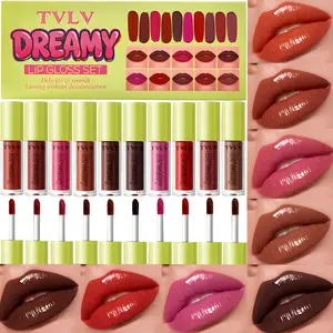 10 Piece Mirror Lip Gloss Set Glossy with Long lasting Gloss, Lightweight Moisturizing and Natural Makeup Effect