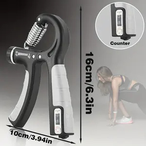 Adjustable Mechanical Grip Strengthener with Counter for Home Fitness & Finger Rehabilitation Training Compact Portable Design