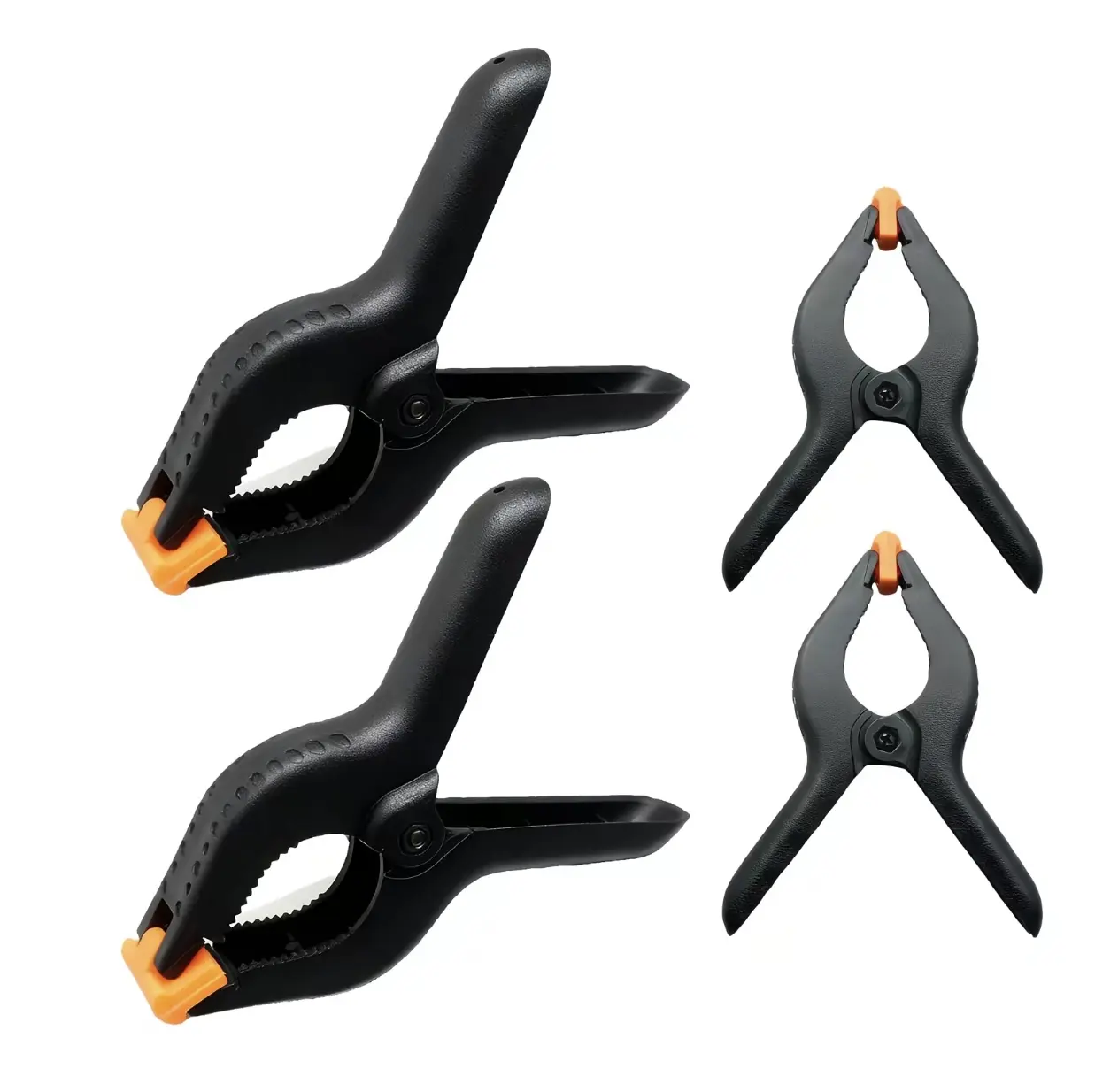 4PCS-Professional 6-Inch Heavy-Duty Spring Clamps,2.5-Inch Wide Jaw with Non-Marring Self-Aligning Swivel Pads,5LB Strong Clamping Force I Built for Woodworking, Photography Backdrops, DIY Crafts & Workshop Projects ,Secure Grip Without Damage, summervibe
