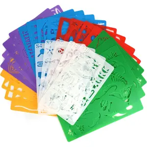 Stencil Drawing Kit for Kids 25 Pcs Plastic Drawing Stencils with 400+ Shapes Great Birthday Gift for Boy Girl