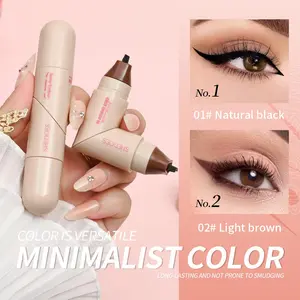 Rotating Winged Eyeliner Stamp Pen, Dual-Head Design for Precise Cat Eye & Winged Liner, Waterproof Smudge-Proof Formula, Quick-Drying Makeup for Busy Days and Special Occasions, Longwear Eye Liner, Liquid Eyeliner Pen, Eye Makeup Supplies