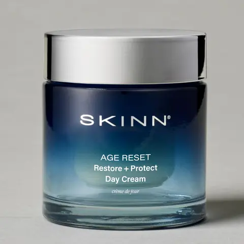 SKINN Cosmetics Age Reset Restore + Protect Day Cream | Mineral SPF 30 Anti-Aging Moisturizer with Peptides, Vitamin C + Chebula
