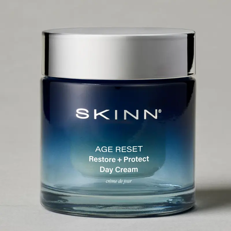 SKINN Cosmetics Age Reset Restore + Protect Day Cream | Mineral SPF 30 Anti-Aging Moisturizer with Peptides, Vitamin C + Chebula