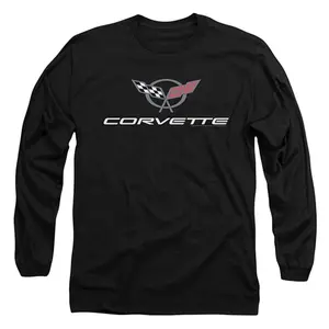 Classic Chevy Corvette Sweatshirt, Chevrolet Vintage GM Car Logo Long Sleeve T Shirt, Car Enthusiast, Soft Cotton, Gift For Men, Menswear