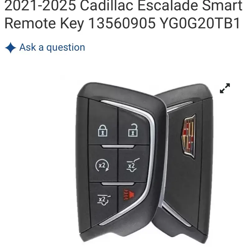 2021-2025 Cadillac Escalade Smart Remote Key 13560905 YG0G20TB1