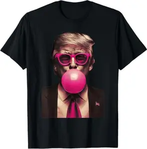Trump Bubble Gum T-Shirt Basic Fabric for Men and Women