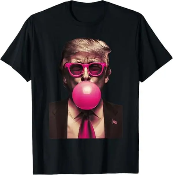Trump Bubble Gum T-Shirt Basic Fabric for Men and Women