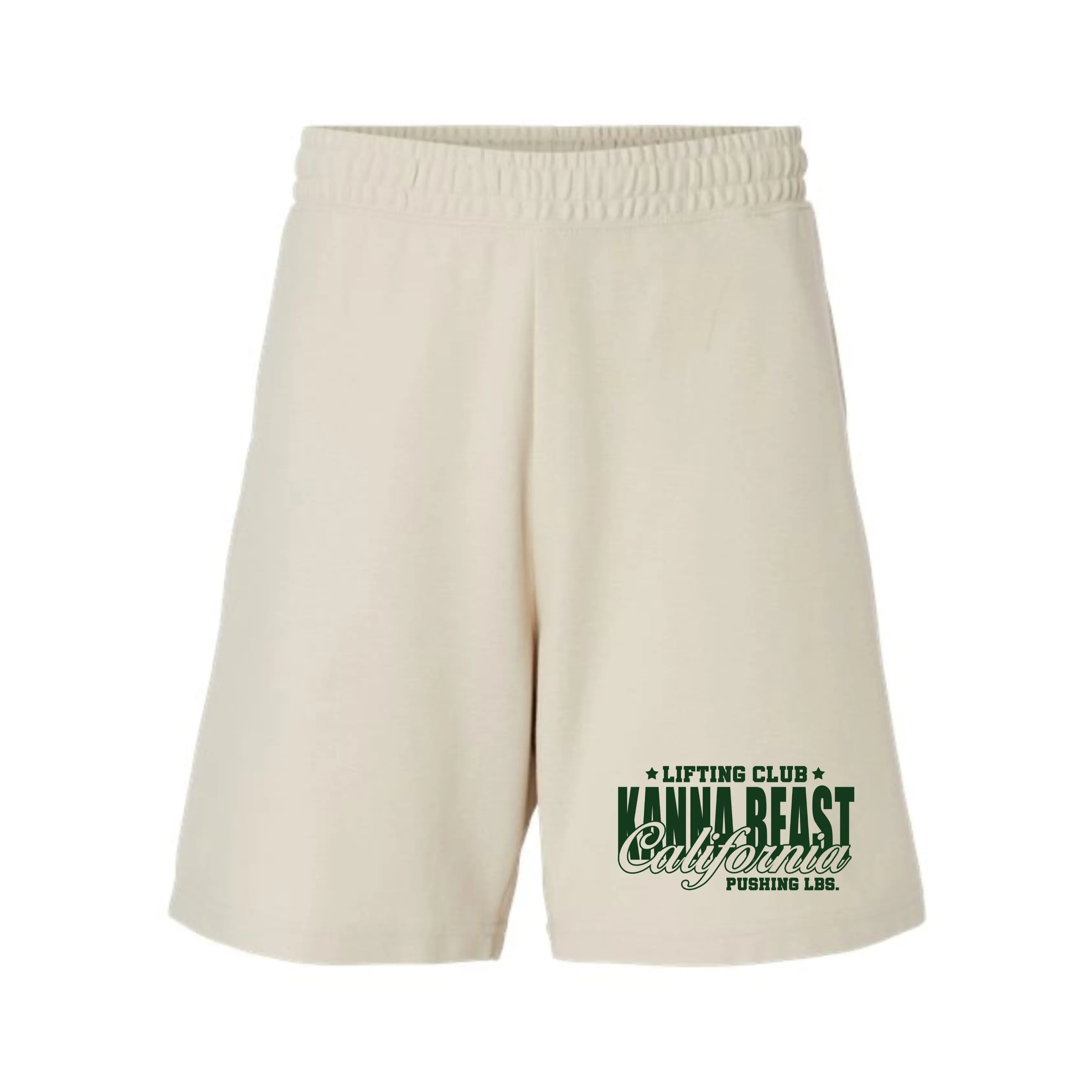 Kanna Beast Men's Lifting Club Cream Shorts