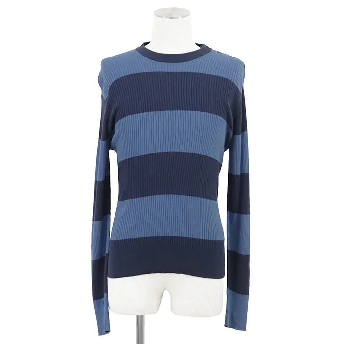 Pre-owned PRADA Cotton Small Leather Goods Knit Sweater
