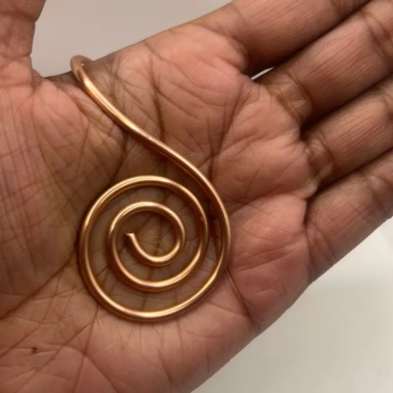 Reiki Palm Ring - Gold Spiral Design Accessory for Personal Use
